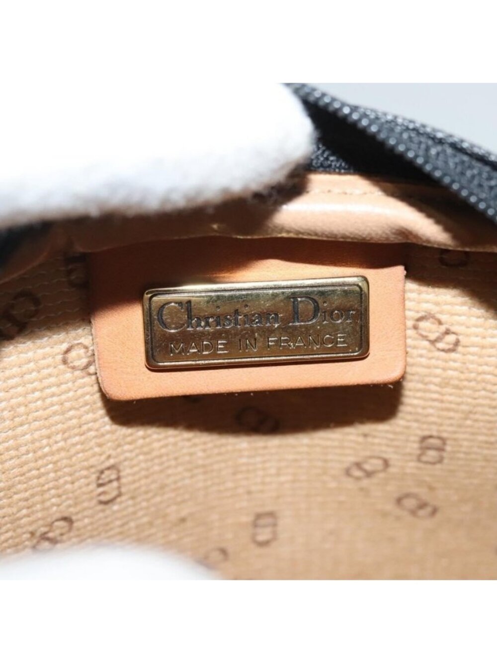 Authentic Christian Dior Shoulder Bag Leather PVC Black Brown - Picture 3 of 16